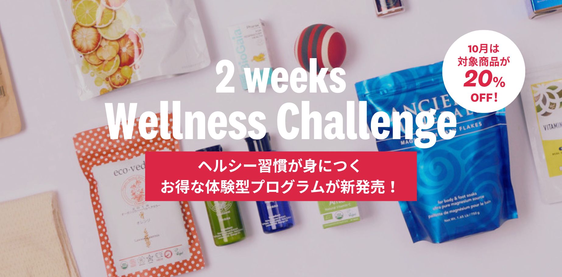 【2weeks Wellness Challenge】ヘルシー習慣が身につく お得な体験型プログラム